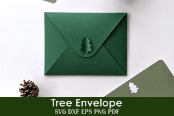 3D SVG Christmas Tree Envelope for Creative Projects