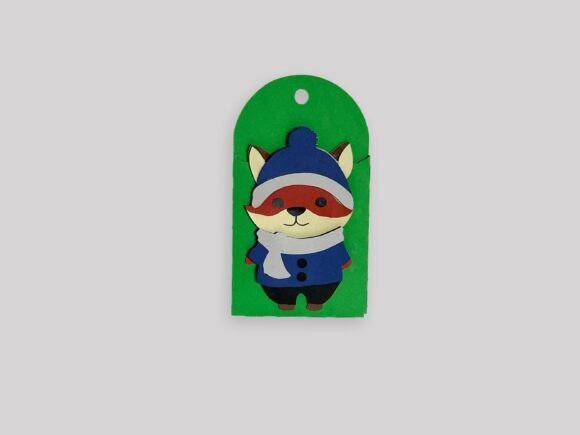 3D SVG Fox Gift Card Money Holder for Christmas Crafts