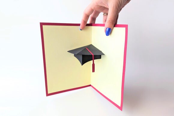 3D SVG Graduation Cap Pop Up Card for Creative Projects