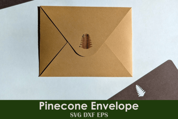 🌲 3D SVG Pinecone Envelope for Christmas Crafting