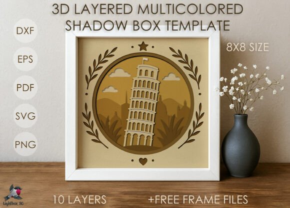 3D SVG Shadow Box Design for Local Business Branding