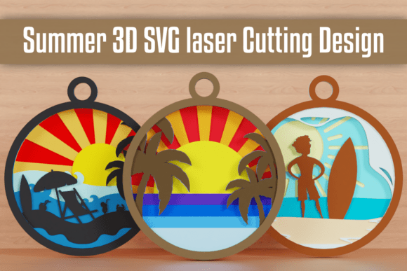 3D SVG Summer Circular for Polished Content Publishing