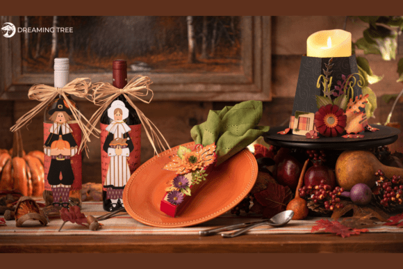 3D SVG Thanksgiving Tablescape for Polished Content Publishing