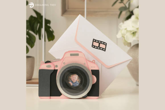 Aperture Camera Card SVG: A 3D Pop-Up Design Asset for Local Branding
