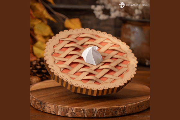 Apple Pie Box 3D SVG for Thanksgiving Crafts