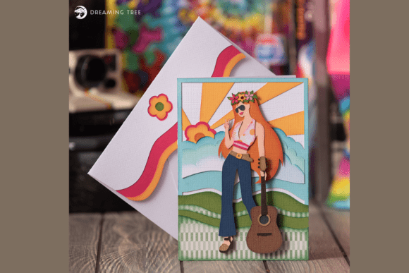 Carly Greeting Card SVG: A 3D Pop-Up Design for Digital Sellers