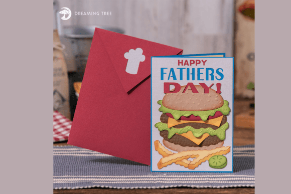 Cheeseburger Father’s Day SVG Card: A Flavorful Design for Memorable Campaigns
