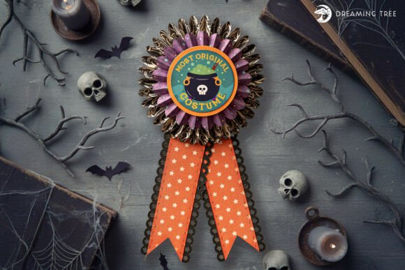 Costume Champion Ribbon SVG: A Halloween-Ready 3D Design Asset