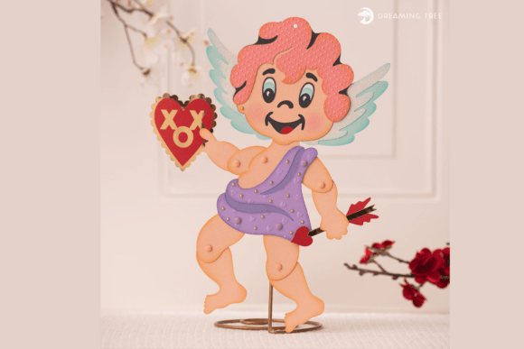 Cutey Jointed Cupid SVG: A 3D Design Asset for Valentine’s Content