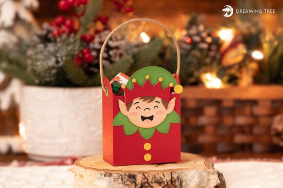 Enchanted Elf Bag 3D SVG: A Festive Graphic Design Asset for Christmas Branding