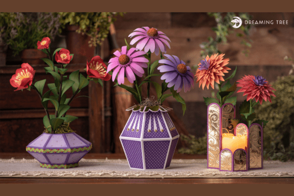 Fresh Florals SVG Bundle: A 3D Paper Flower Design Asset for Creative Projects