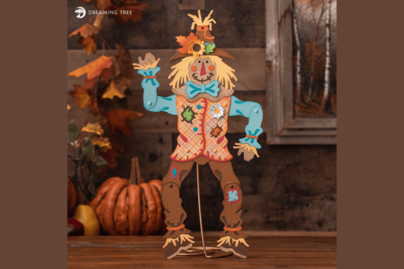 Jointed Mr. Scarecrow SVG: A Playful Halloween Graphic Design Asset