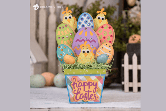 Lil Chicks Bouquet SVG: A 3D Design Asset for Easter Campaigns