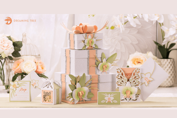 Orchid Events 3D SVG Bundle for Cards and Invites