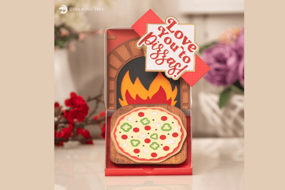 Pizza Gift Card Holder SVG: A 3D Valentine’s Day Design for Creative Sellers