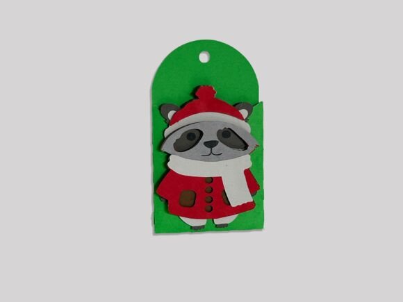 Raccoon Gift Card Money Holder: A 3D SVG for Christmas Branding