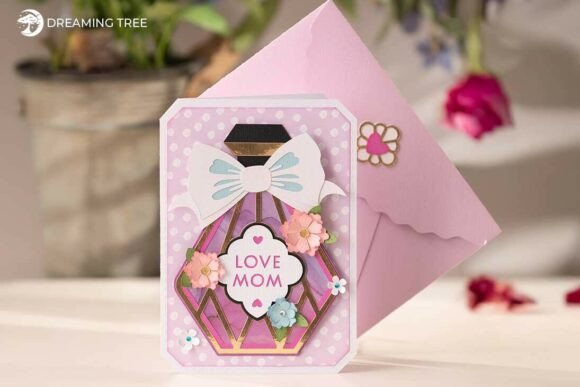Scent with Love Card SVG: A 3D Mother’s Day Design Asset for Content Creators