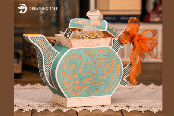 Tea Pot Luminary Gift Box SVG for Centerpieces & More