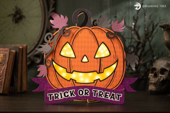 Trick or Retreat Sign 3D SVG for Halloween Creations