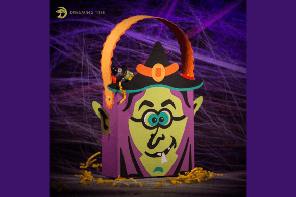 Trixi Treat Bag SVG: A Festive 3D Graphic for Halloween Branding