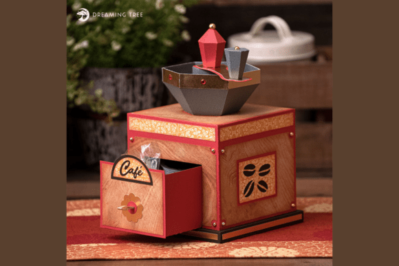 Vintage Coffee Grinder SVG: A 3D Design for Centerpiece Creations