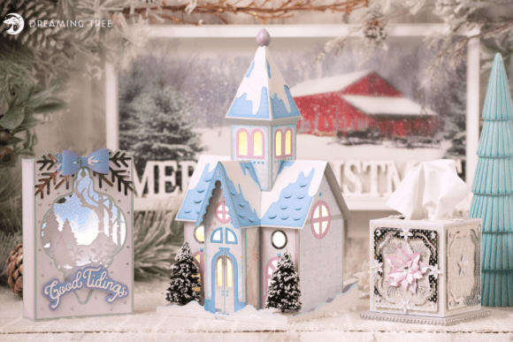White Christmas SVG Bundle: A 3D Graphic Design Asset for Festive Editorial Projects