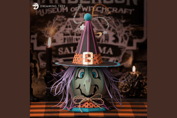 Winney Witch Treat Box 3D SVG for Halloween Design Projects